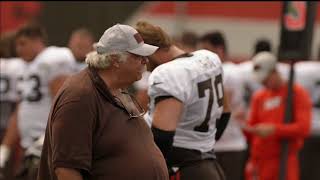 Hard Knocks Bob Wylie Browns Offensive Line Coach [upl. by Eniamrahc]