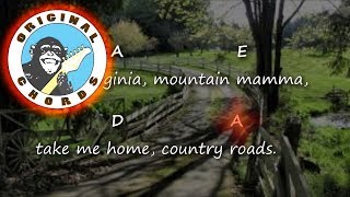 John Denver  Country Roads  Chords amp Lyrics [upl. by Dlnaod]