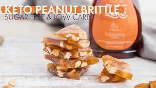 Simple KETO PEANUT BRITTLE Recipe  Sugar Free Nut Brittle [upl. by Ynaffat]