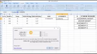 ✍️Calculate BMI Using MS Excel  IN English [upl. by Divadnhoj]