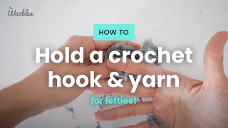 Lefthanded  How to hold a crochet hook and yarn [upl. by Vidal]