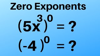 Zero Exponents Example problems and dont make this mistake [upl. by Asteria902]