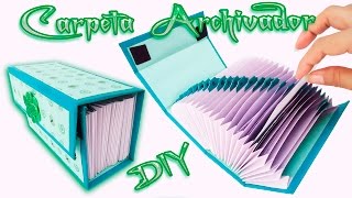 Carpeta Archivadora Scrapbook carft Diy  Folder o Caja archivador [upl. by Ogata524]