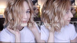 HOW TO CURL SHORT HAIR  EASY amp EFFORTLESSLY CUTE [upl. by Ardekal]