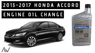 How to Change the Engine Oil on a Honda Accord 24L  20132017 [upl. by Eniac]