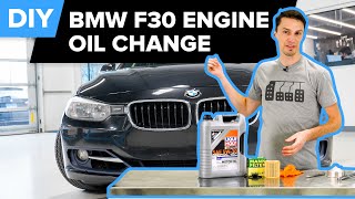 BMW F30 Oil Change DIY  BMW 320i 328i 335i amp More [upl. by Arebma]