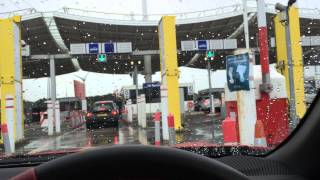 Passing the UK Border Control booth at Eurotunnel Calais France [upl. by Aerdnaeel]