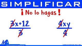 Simplificación ¡Mucho cuidado [upl. by Peirce]