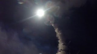 US warships launch cruise missiles at Syria [upl. by Akcired885]