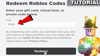 How to Redeem ROBUX codes Step by Step [upl. by Eibur]