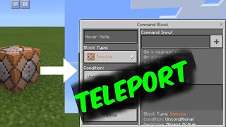 How to teleport using Command Block in Minecraft Bedrock [upl. by Jilleen]