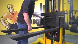 Total Warehouse  Big Joe IBH custom walkie stacker [upl. by Horter]