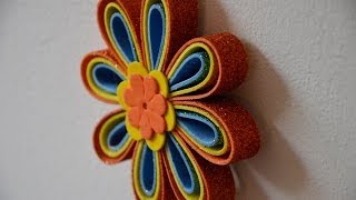 Móvil de flores de Goma eva  Manualidades para todos [upl. by Aicxela175]