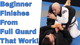 4 Effective Submissions for White Belts with a Weak Guard in BJJ [upl. by Anson]