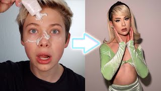 ARIANA GRANDE POSITIONS MAKEUP TRANSFORMATION  Boy to Girl Transformation [upl. by Billen]