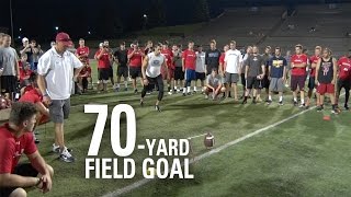 Andrew Baggett  70Yard Field Goal  NFL Draft Eligible Kicker [upl. by Dannie]