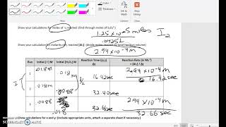 Iodine clock part 1 Calculations [upl. by Hillel]