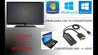 solucion a problemas con convertidor vga a hdmi [upl. by Asiled12]