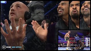 The knockdown reaction 😂 Inside the Wilder v Fury 2 commentary booth with David Haye [upl. by Eelarat]