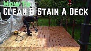 How To Clean And Stain A Deck [upl. by Massingill677]