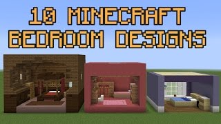 10 Minecraft Bedroom Designs [upl. by Eioj]