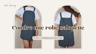 Coudre une robe salopette  tuto couture [upl. by Acebber]