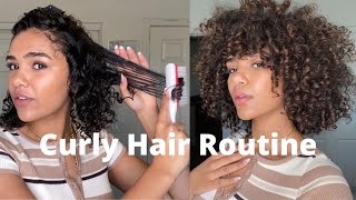 Curly Hair Routine 3b 3c How to get definition and volume [upl. by Ilrahc365]