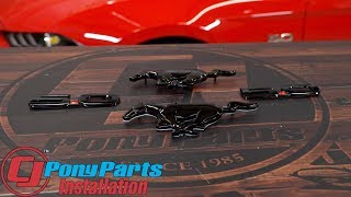 20182023 Mustang GT Emblem Kit With Front PonyRear Pony50 Fender Gloss Black Installation [upl. by Gittel]