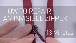 How to Repair An Invisible Zipper [upl. by Aydiv]