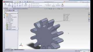 solidworks pignon horlogerie [upl. by Adnolat]