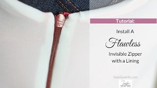 How to Sew An Invisible Zipper In A Lined Dress  Tips for FLAWLESS Install [upl. by Frida915]