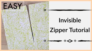 How To Put In An Invisible Zipper Easy tutorial [upl. by Canale]