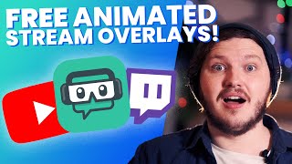 FREE Animated Stream Overlays For SLOBS and OBS  With Download [upl. by Ahsiuqal]