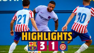 HIGHLIGHTS  Barça 31 Girona MEMPHIS DEBUT FOR BARÇA 🦁 [upl. by Vannie]