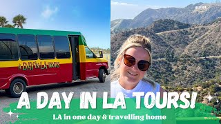 A day in LA tours Hollywood Sign Santa Monica Venice Beach Griffith Observatory amp More ✨ [upl. by Genevra]