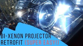 Retrofit Projector BiXenon Headlights DIY EASY [upl. by Brandie613]