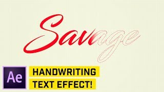 Handwriting Animation After Effects CC [upl. by Amersham]