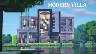 Minecraft  Modern HouseVilla amp INTERIOR ｜How to Build in Minecraft [upl. by Eustis]