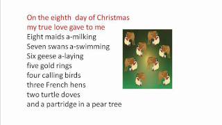 The 12 days of Christmas LYRICS [upl. by Egan]