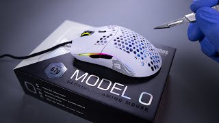 Glorious Model O Gaming Mouse Unboxing  ASMR [upl. by Ahsimek]