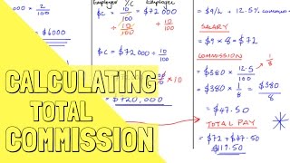 Mathematics How to Calculate Commission examples [upl. by Llesirg706]