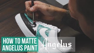 Custom Nike Air Force 1  How to Matte Angelus Paint [upl. by Ellicul]