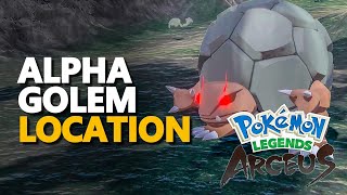 Pokemon Legends Arceus Alpha Golem Location [upl. by Vaclav751]