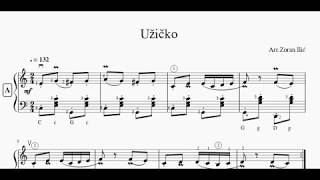 Užičko kolo  Note za harmoniku [upl. by Anihcak631]