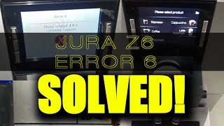 JURA Z6 ERROR 6 SOLVED by Copi Tek [upl. by Akcira]