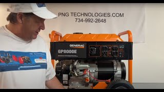 Generac GP8000E  Conversion video from gas to Propane amp Natural Gas [upl. by Acinahs]