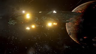 X4 Foundations large Xenon vs Split Space battle [upl. by Iden724]