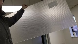 How to cut plastic fluorescent light covers  diffusers [upl. by Anahpets]