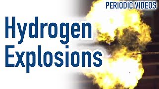 Hydrogen Explosions slow motion  Periodic Table of Videos [upl. by Leind]