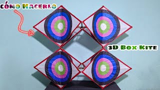 Cómo Hacer Un Papalote 3D Fácil y Rápido 3d Box Kite [upl. by Duax]